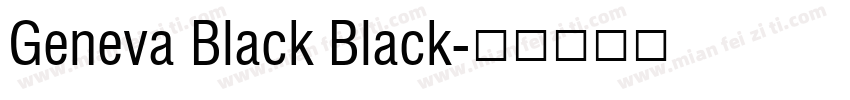 Geneva Black Black字体转换